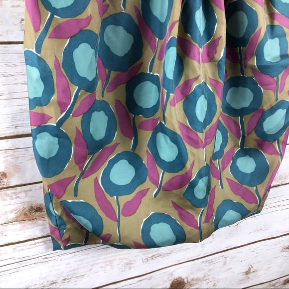 Nicole Miller Collection floral silk pleated skirt - Picture 5 of 8